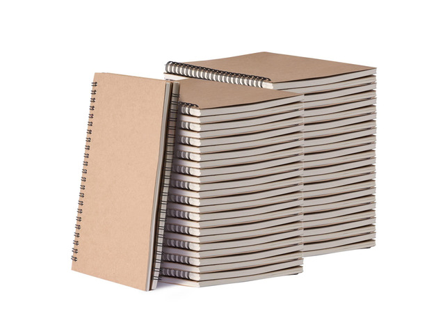 48 Pack A5 Spiral Notebook College Ruled Spiral Notebook Bulk Inches Hardcover Kraft Notebooks Lined Travel Writing Notebooks Journal Notepad for...