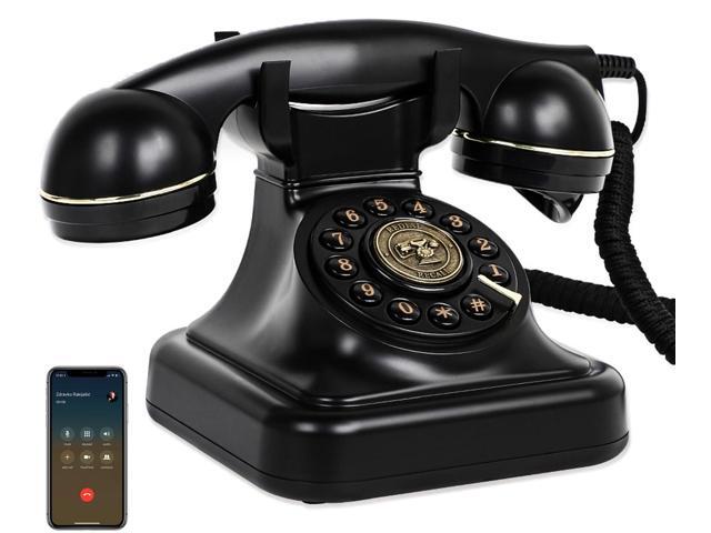 Bluetooth Retro Phone Landline Telephone,Bluetooth Home Phone with Speakerphone,Voice Assistant, Volume Control,Music Playback,USB...