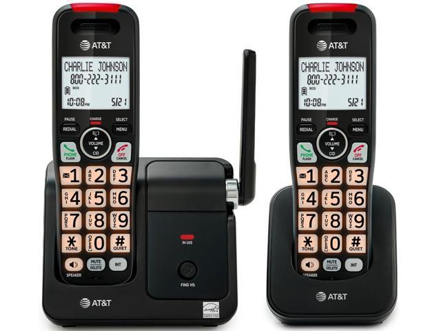 EL2131-21 2-Handset DECT 6.0 Cordless Phone with Call Blocker (50 Numbers), Caller ID, Speakerphone, Backlit Display & Keypad - Black
