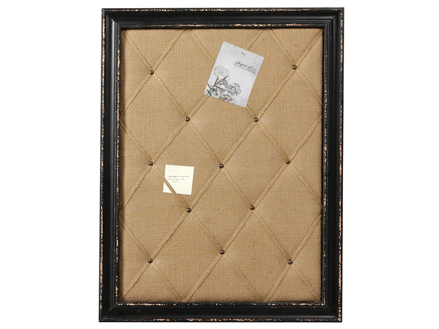 Vision Board Linen Bulletin Board Black Frame, 21'×27' Pin Boards Large Cork Boards for Walls, Rustic Message Board Decorative Memo Boards, Wall...