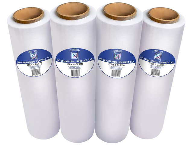 80 Gauge 1200ft Plastic Stretch Film/Wrap 500% Stretch Clear Cling Durable Adhering Packing Moving Packaging Heavy Duty Shrink Film