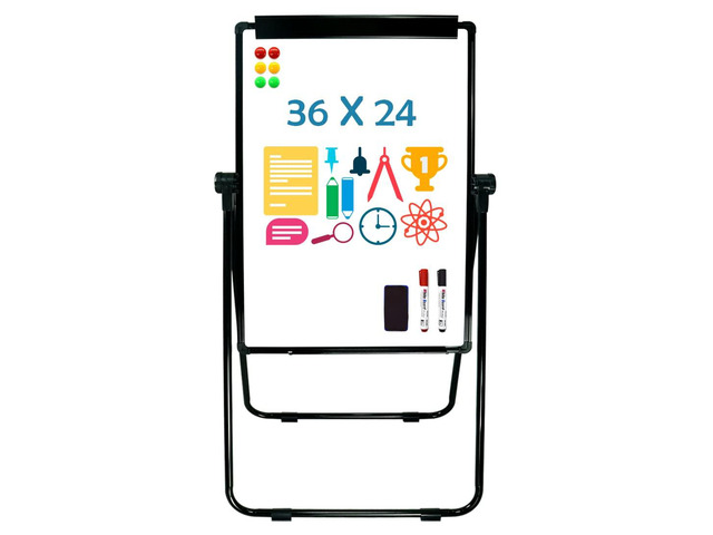 White Board Easel Office Portable Dry Erase Boards with Stand, Flipchart Easel Height Adjustable 36x24 inches, Perfect for Classroom, Preschool,...