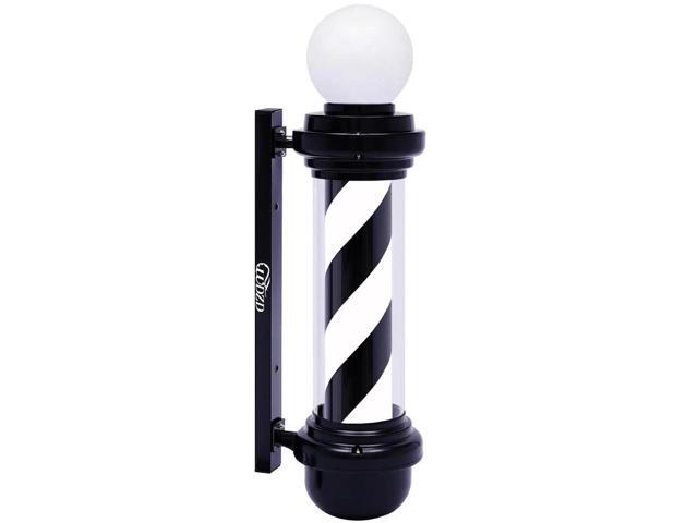 27'' Black White Barber Pole Light