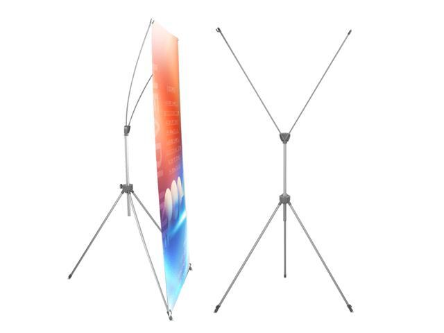 4 Pack Adjustable X Banner Stand for Display Banner Holder Stand Adjustable Size 23'X63' to 32'X78' with Carrying Bag Ideal for Mall Promotions...