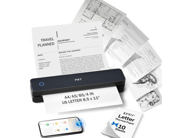 Inkless Portable Printer for Travel, Wireless Thermal Printer Support 8.5 x 11 US Letter A4 B5, Bluetooth Mobile Printers for Laptop, iPhone,...