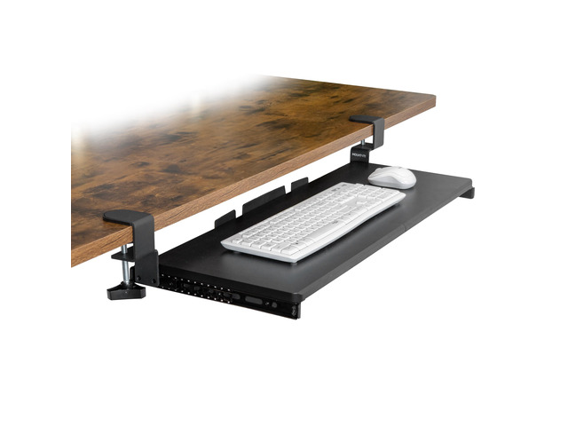 Keyboard Tray Under Desk, 30' (36' Including Clamps) Extra-Wide Pull Out Drawer, No-Drill C-Clamp Mount, Fits Desks 0'1.77' Thick, Holds 11 lbs, Black