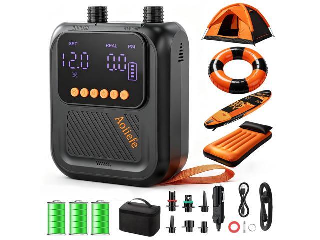 Portable Rechargeable Electric SUP Paddle Board Pump, Intelligent Dual Stage Inflation & Deflation, Up to 20PSI and Auto-Off for Stand UP Paddle.