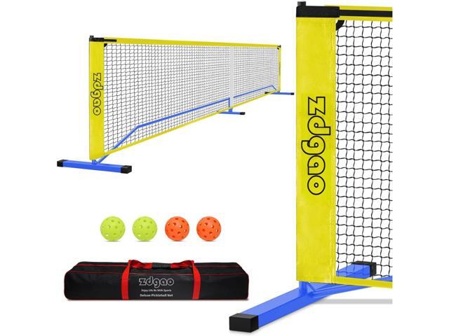 Portable Pickleball Net with Pickleballs and Carry Bag for Driveway 22FT Regulation Size Pickle Ball Net, Weather Resistance Strong Steel Frame,...