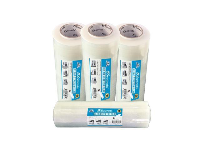 18' Stretch Film/Wrap 1500 feet 7 Layers 80 Gauge Industrial Strength up to 800% Stretch Ability 20 Microns Clear Durable Adhering Packing Moving.
