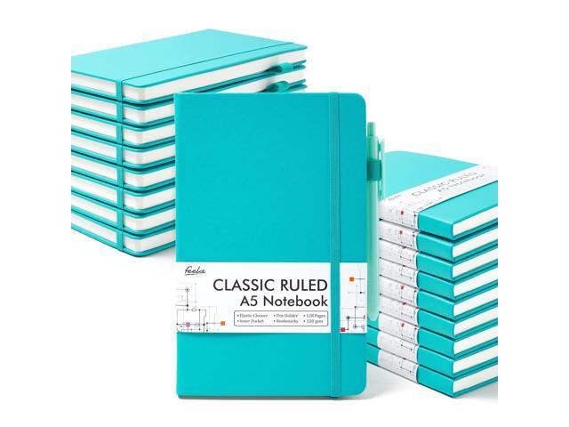 18 Pack Journal Notebook for Work, Business Notebook Bulk Hardcover Lined Writing Journal with Pen Holder for Men Women Note Taking, with 18 Black.