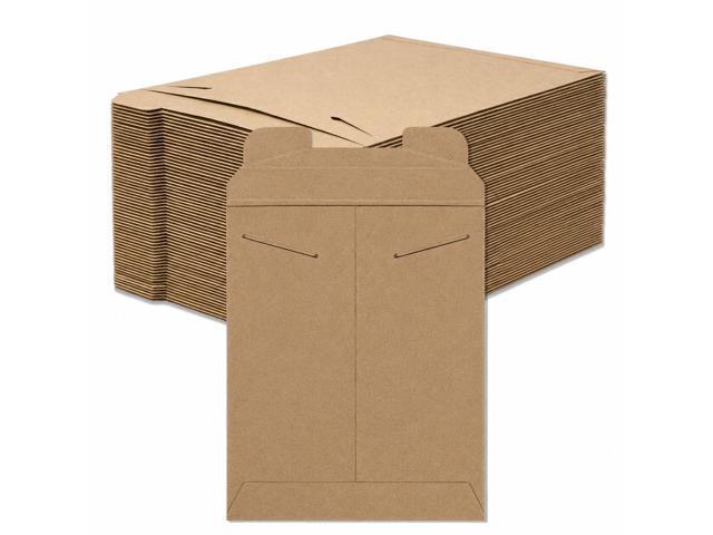 Rigid Mailers 9' x 11' (100-Pack) - Kraft Mailer Envelopes for Photos, Certificates, Documents - Stay Flat