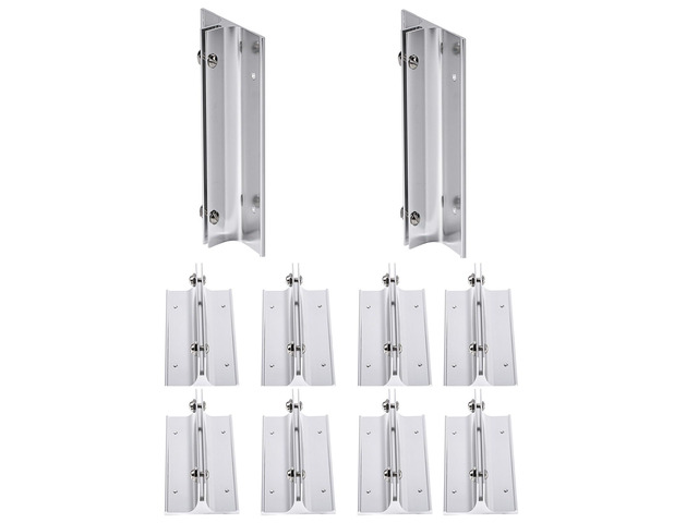 Aluminum Corridor Sign Holder, 10 Pack Direct Sign Mount Bracket, Design for Restroom, Conference Room Classic Silver Signs - 8' Length, 1/8'...