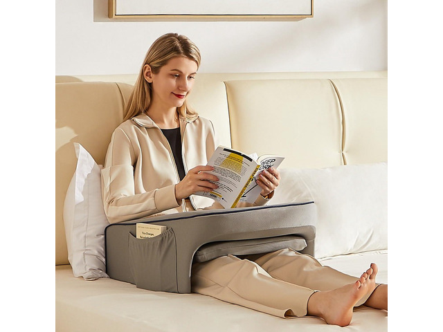 Lap Desk Pillow for Bed, Soft Arm Rest Pillow, Reading Lap Pillow, Memory Foam Reading Pillow, Laptop Lap Desk for arms for Reading, Working in Bed...