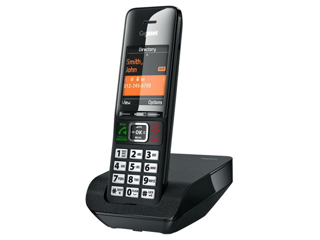 Comfort 552 - Elegant Cordless Phone for DECT Base - Made in Germany - Hands-Free Function - Big Phone Book, Titanium-Black