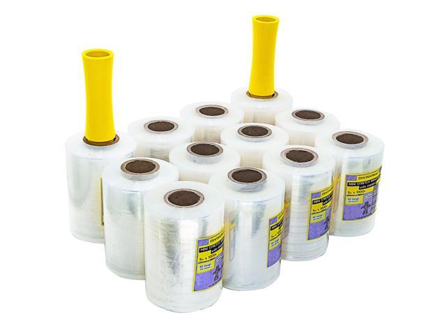 12-Pack Mini Stretch Wrap Roll with Handle 5 inch x 1000ft x 12 pcs Shrink Wrap Roll Stretch Wrap for Moving Plastic Wrap for Moving .