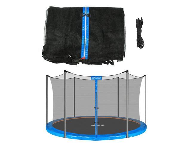 Trampoline Replacement Safety Enclosure Net for 6 Straight Poles Round Frame Trampolines, Breathable and Weather-Resistant Trampoline Net with.