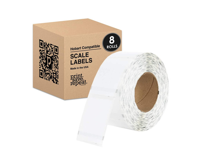 Hobart Quantum QWU300 Scale Labels 2.25 x 3 in 8,000 Labels 8 Rolls of 1,000