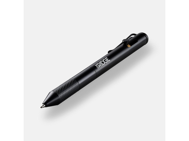 Ridge Bolt Action Pen - CNC Machined Everyday Carry Pen, Knurled Grip, Pressurized Refill, Manganese Spring Steel Clip, Compact Pocket EDC Pen with...