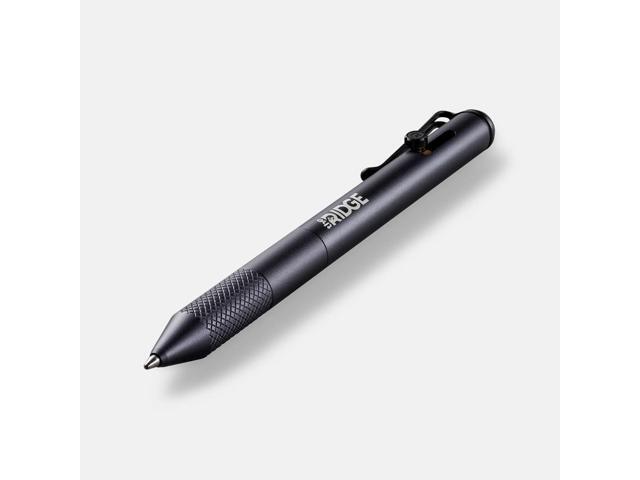 Ridge Bolt Action Pen - CNC Machined Everyday Carry Pen, Knurled Grip, Pressurized Refill, Manganese Spring Steel Clip, Compact Pocket EDC Pen with...
