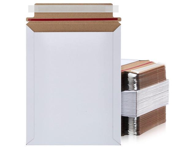 200 Pcs 7 x 9 Inch Rigid Mailers Kraft Cardboard Envelope Bulk Self Adhesive Flat Shipping Bag for Office Mailing Document Photo Letters Packaging.
