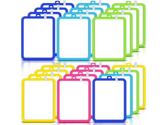 24 Pcs Dry Erase Mini White Boards Bulk 8.5 x 11'' Small Magnetic Whiteboard Double Sided Colored Writing Boards for Kids Students Locker Fridge...