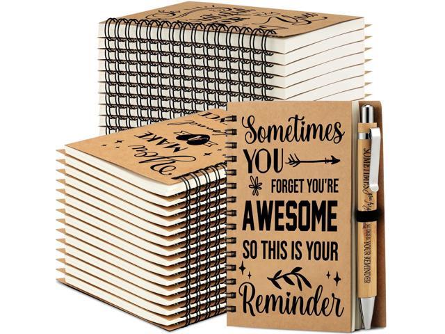 96 Sets/192 Pcs Employee Appreciation Gifts Bulk Inspirational Spiral Notebooks with Motivational Pens Small Notepad Thank You Gifts for Coworkers...