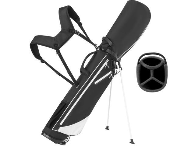 Lightweight Golf Stand Bag, 4-Way Full-Length Dividers, Holds Up to 10 Clubs, 3.7 lbs Golf Bag with Dual Straps & Stand for Driving Range, Par 3,...