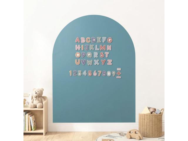 CAALMA Magnetic Wall Decal 40 x 32 - Magnetic Chalkboard for Wall - Strong Adhesive with Aesthetic Magnetic Letter, Chalk and Cloth (Green)