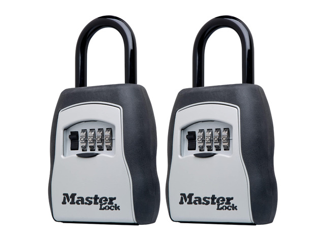 Key Lock Box for House Keys Outdoor Portable Combination Lockbox with Resettable 4 Digit Code, Weather Resistant Durable Metal Body, Holds 5 Keys,...