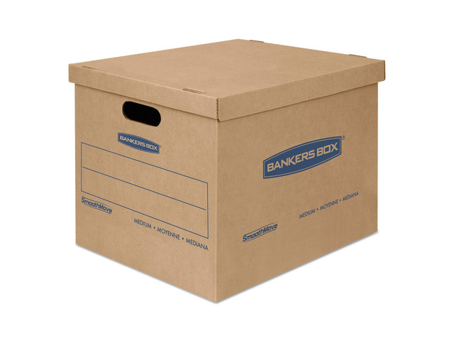 20-Pack Small Classic Moving Boxes with Reinforced Handles Pack books, files, and dense items with sturdy small boxes built for easy carrying and...