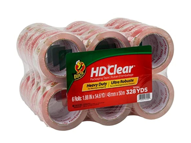 HD Clear Packing Tape Refills - 24 Rolls of Heavy Duty Shipping and Moving Packing Tape - Clear Strong Packaging Tape for Boxes, Packing and Moving...