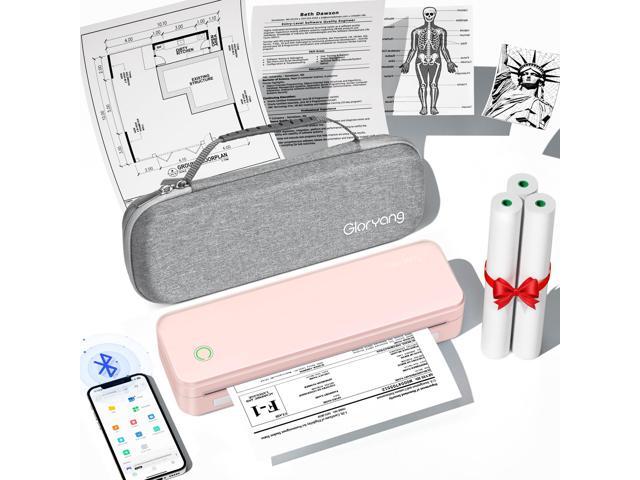 Inkless Portable Printer for Travel, Wireless Thermal Printer Supports 8.5 x 11 Inch US Letter Size, Bluetooth Machine Includes Carry Case and 3...