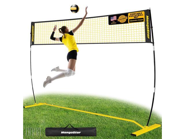 Volleyball Net, 12ft/20ft Portable Volleyball Net for Backyard Beach, Adjustable Height, Freestanding Volleyball Net with Carry Bag for...