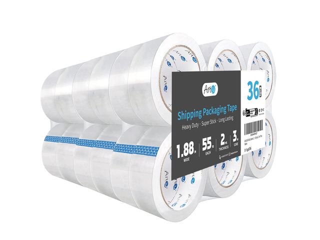 36 Rolls Clear Packing Tape, 1.88' x 55yds, Heavy Duty 2.2 mil Thick, Carton Sealing, Strong Adhesive Tape for Shipping Moving Boxes, Home and...