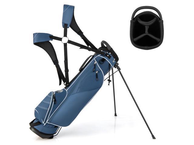 Golf Stand Bag, Lightweight Organized Golf Bag, Easy Carry Shoulder Bag with 4 Way Dividers and 4 Pockets for Extra Storage