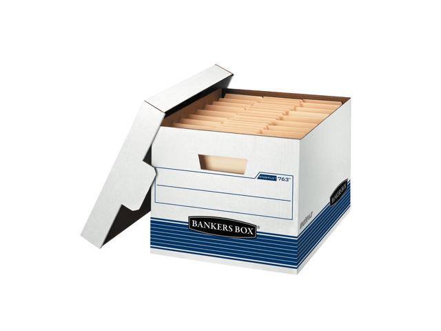 30-Pack Medium-Duty File Storage Boxes, Letter/Legal, FastFold Speed through filing with FastFold setup, sturdy stacking, reinforced handles, and...