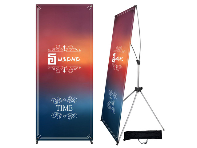 X Banner Stand Adjustable Fit Banner 23 x 63 to 32 x 78 Inch(STAND ONLY), Portable Travel Bag,Bigger,MoreAdaptableAdvertising,Stores,...