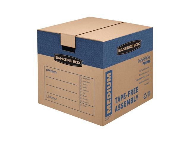8-Pack Medium Prime HD Moving Boxes with Reinforced Handles Upgrade moving day with Prime boxes featuring attached lids, strong handles, and fast.