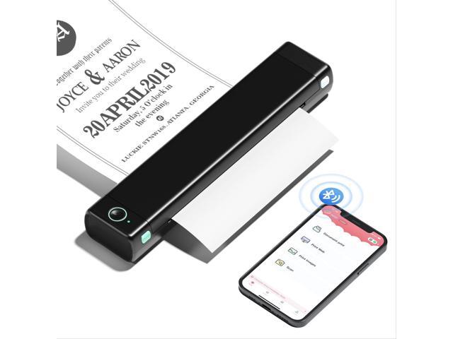 Portable Printers Wireless for Travel, M08F Thermal Bluetooth Printer Support for 8.5'x11' US Letter, Small Inkless Printer Compatible with iOS,.