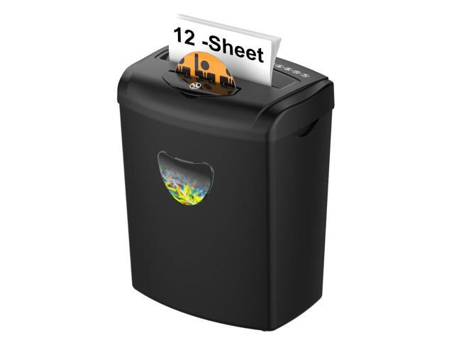 12-Sheet Cross Cut Paper Shredder 5.55-Gallon Basket,Security Level P-4, 3-Mode Shred for Cards/CDs/Staples/Clips,Jam Proof System for Home Office