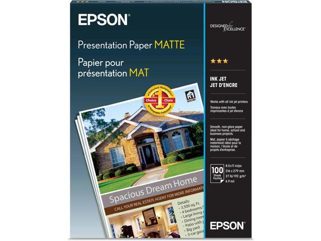 Presentation Paper Matte,8.5 x 11 Inch,(S041062),White,100 Count (Pack of 5)