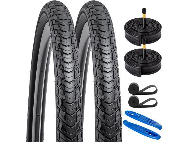700C Bike Tires 700x38C 40-622 Tires Premium Butyl Rubber, Fit for Road, Hybrid Bike 700x36C 700x38C 28x1.50 Bicycle Tires 2-PCS (Y-1128)
