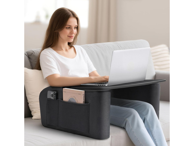 Lap Desk with Arm Rest, Ergonomic 17' Laptop Desk for Bed & Couch Ergonomic EPP Memory Foam Armrests, Sturdy 44lbs Capacity, Wobble-Free, for...