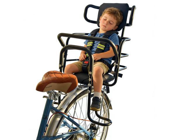 Kid's Bike Seat Rear with Adjustable Headrest, Rear Child Bike Seat with Foot Pedals Back Rest Handrail. Child Carrier Bike Chair for Bicycle...