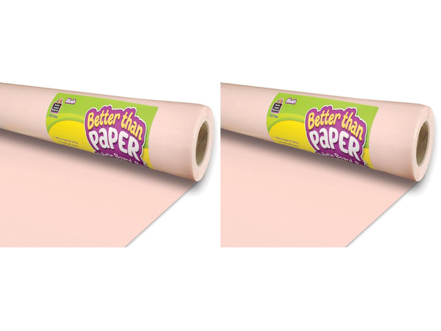 Blush Better Than Paper Bulletin Board Roll, 4 feet x 12 feet (Pack of 2)