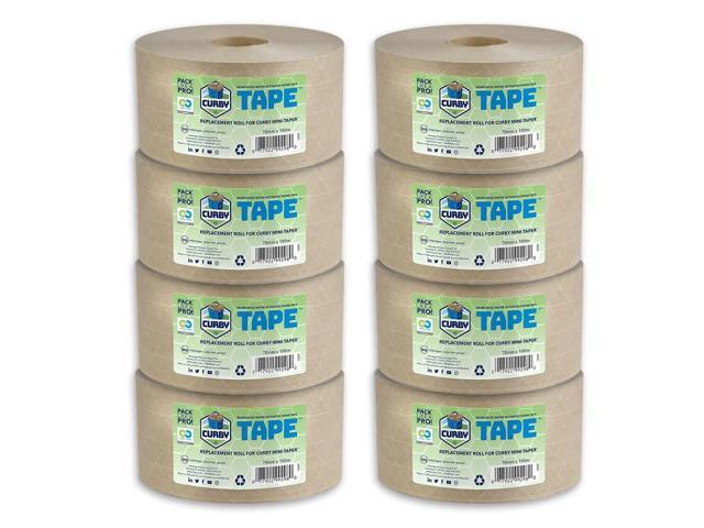 IPG Water-Activated Tape, 70MM x 100M Refill Roll (8-Pack), Tan