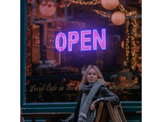 LED Open Sign for Business, 30'x10' Dimmable Brightness Large Electric Light Up Sign, Hanging Installation for Store, Bar, Pub, Hotel, Restaurant,...