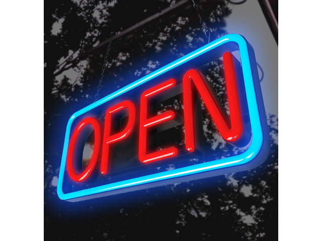LED Open Sign,Bright Open Sign for Business Window with Remote Control,21x10 inch Large Size,Restaurant,Bar,Retail Shops,Window...
