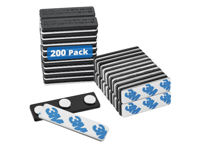 1.75 x 0.5 Name Tag Magnets, Magnet Backs for ID Badge Holders, 200 Pack -USA extra-strong neodymium magnetic name plates wont ruin clothes,...