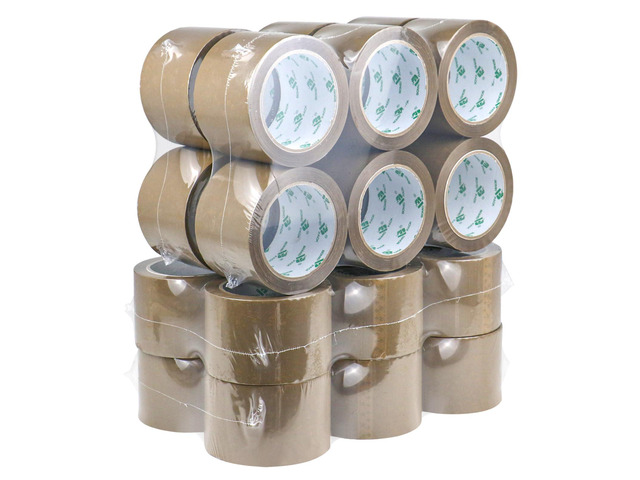 Brown Packing Tape 3 inch, 24 Refills Rolls Bulk Wide Packaging Tape for Moving, Shipping and Storage, 2.4 Mil x 60 Yards